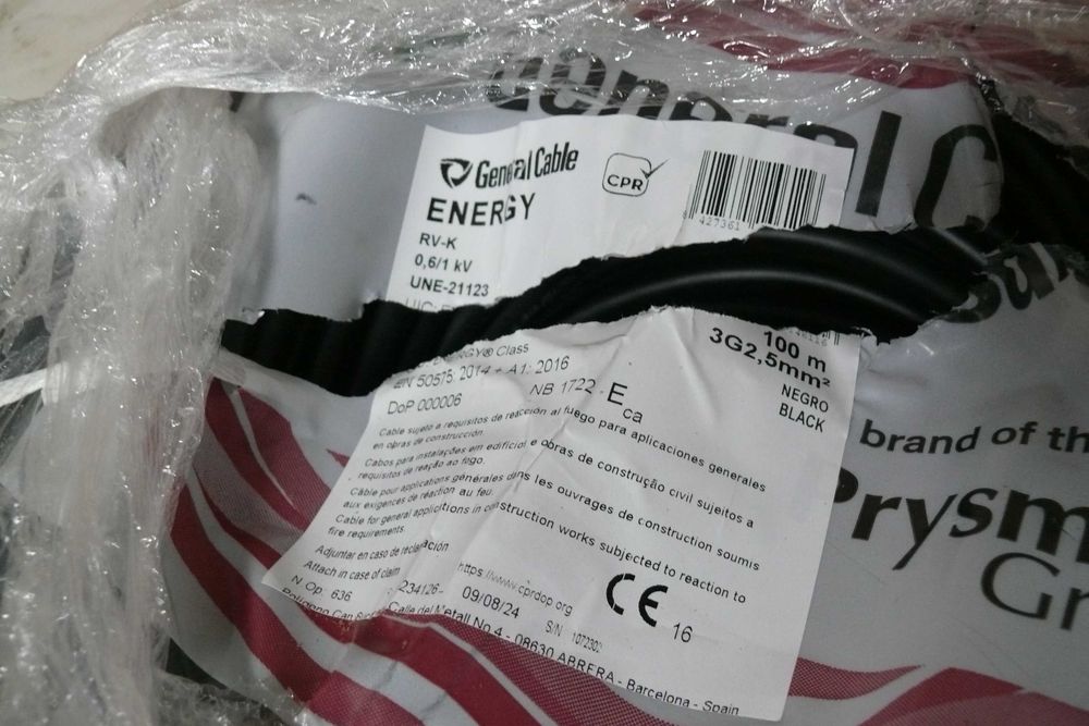Cabo elétrico General Cable, linha ENERGY.