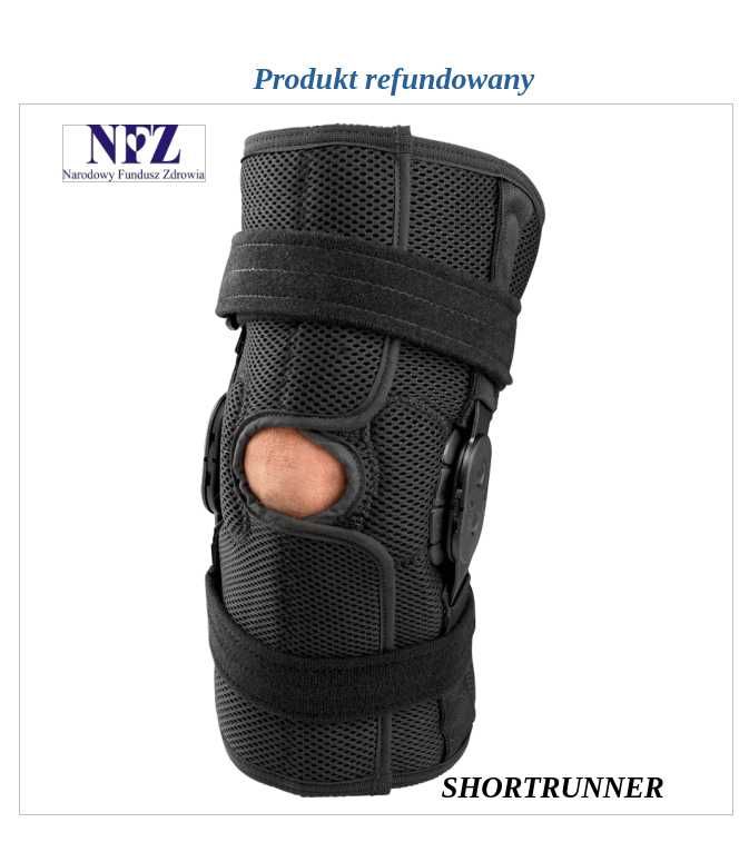 Orteza zawiasowa na kolano BREG ShortRunner Refundacja NFZ