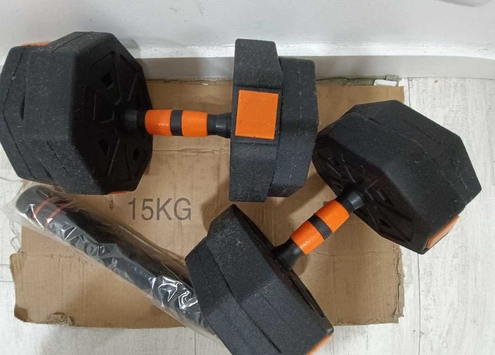 Conjunto de pesos para ginástica e treino em casa