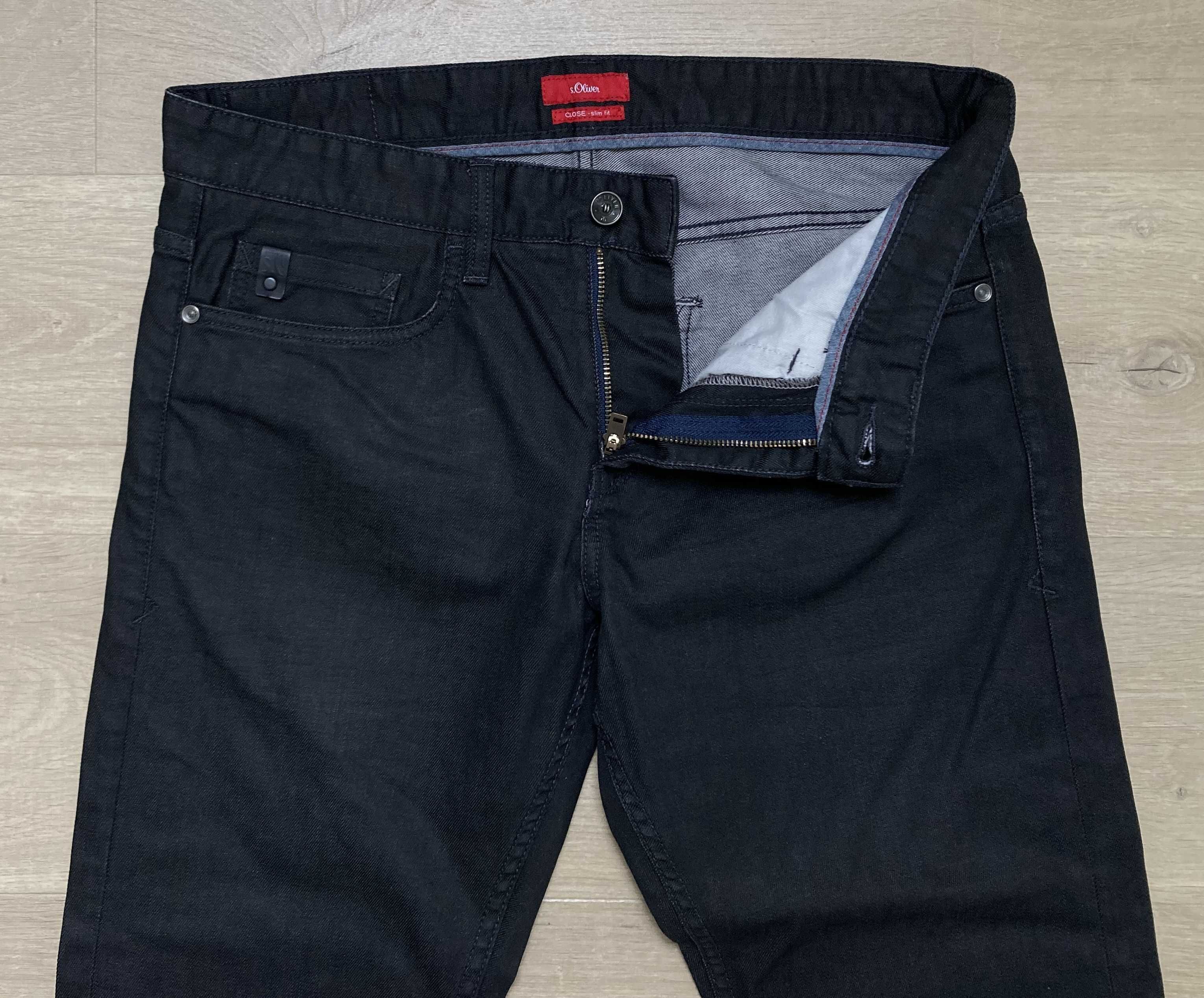 s.Oliver CLOSE Slim fit męskie jeansy, czarne, W32 L34