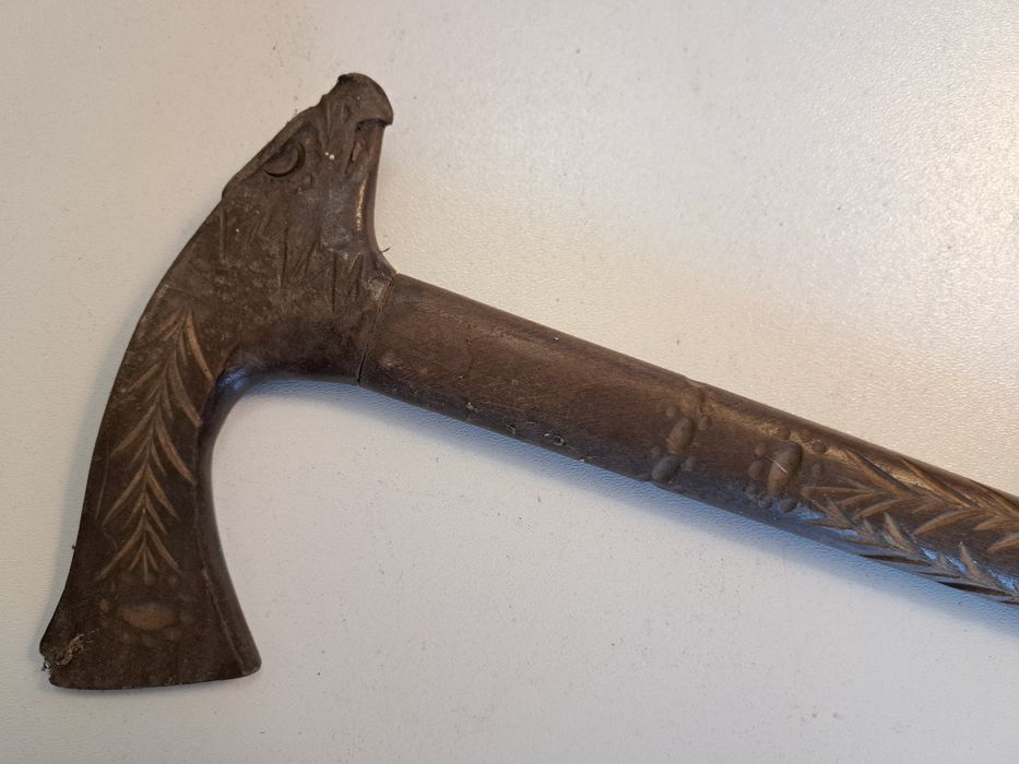 Stara ciupaga góralska laska drewniana ZAKOPANE 1997r z napisem