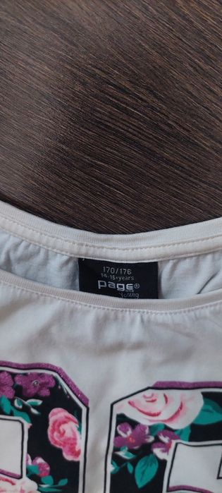 Bluzka damska biała z nadrukiem Takko bawełna S