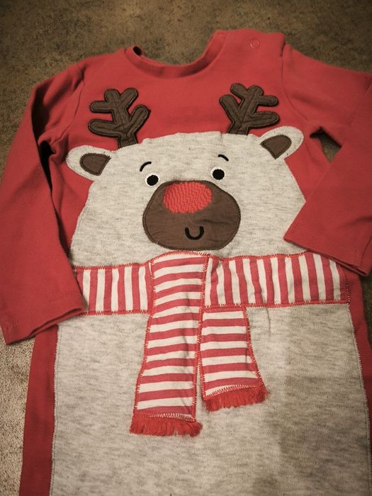 Zestaw świąteczny - ciepły pajac i 2 body