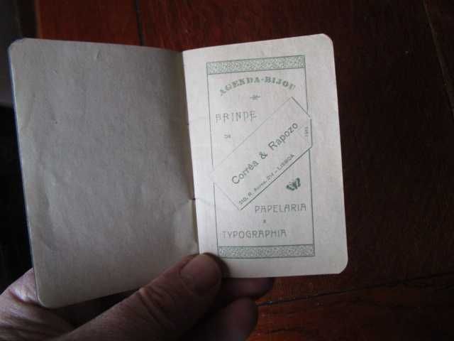 pequena agenda brinde ano 1913 publicitário  calendário