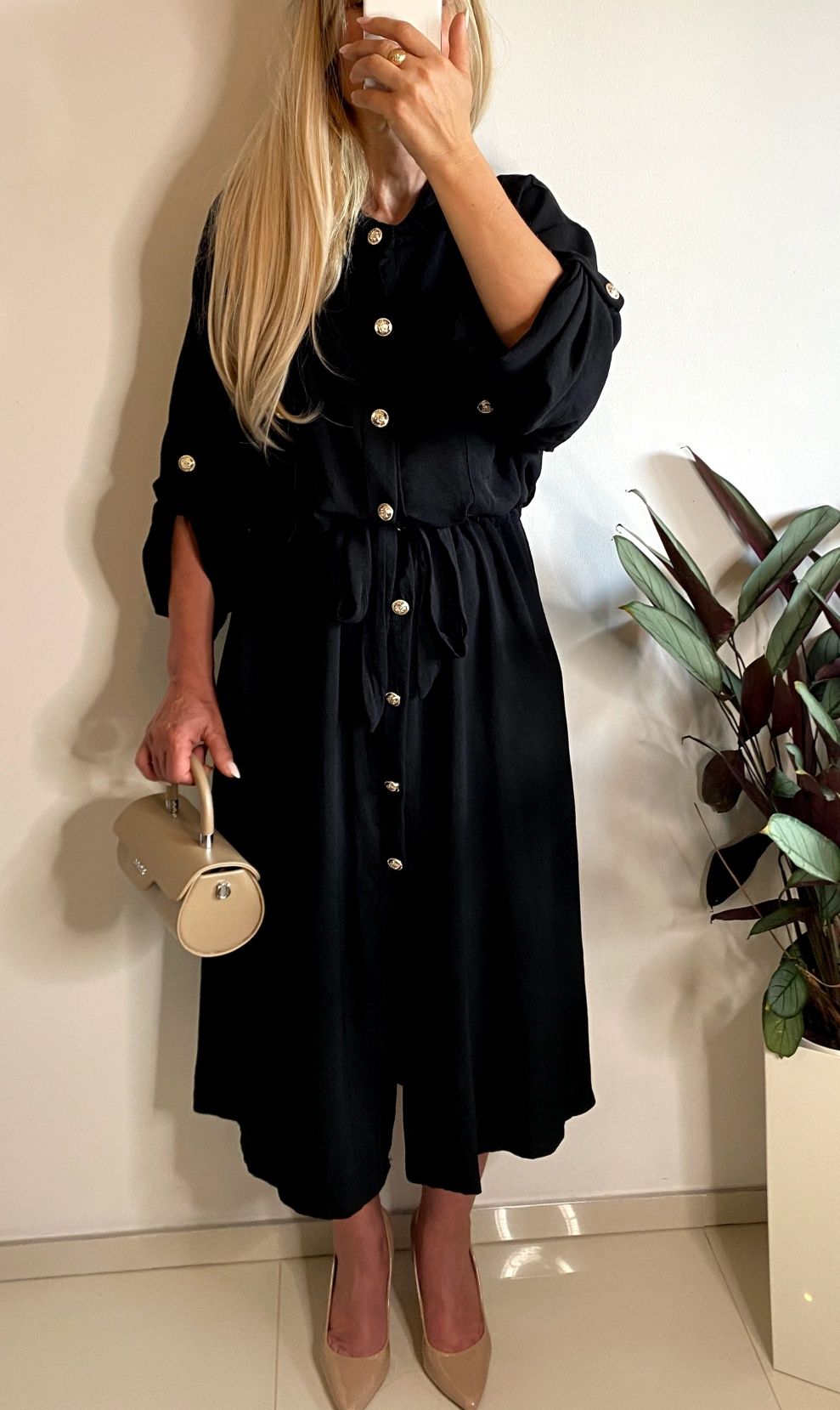 Sukienka plus size 4xl 5xl chrzest biurowa wyszczuplająca midi