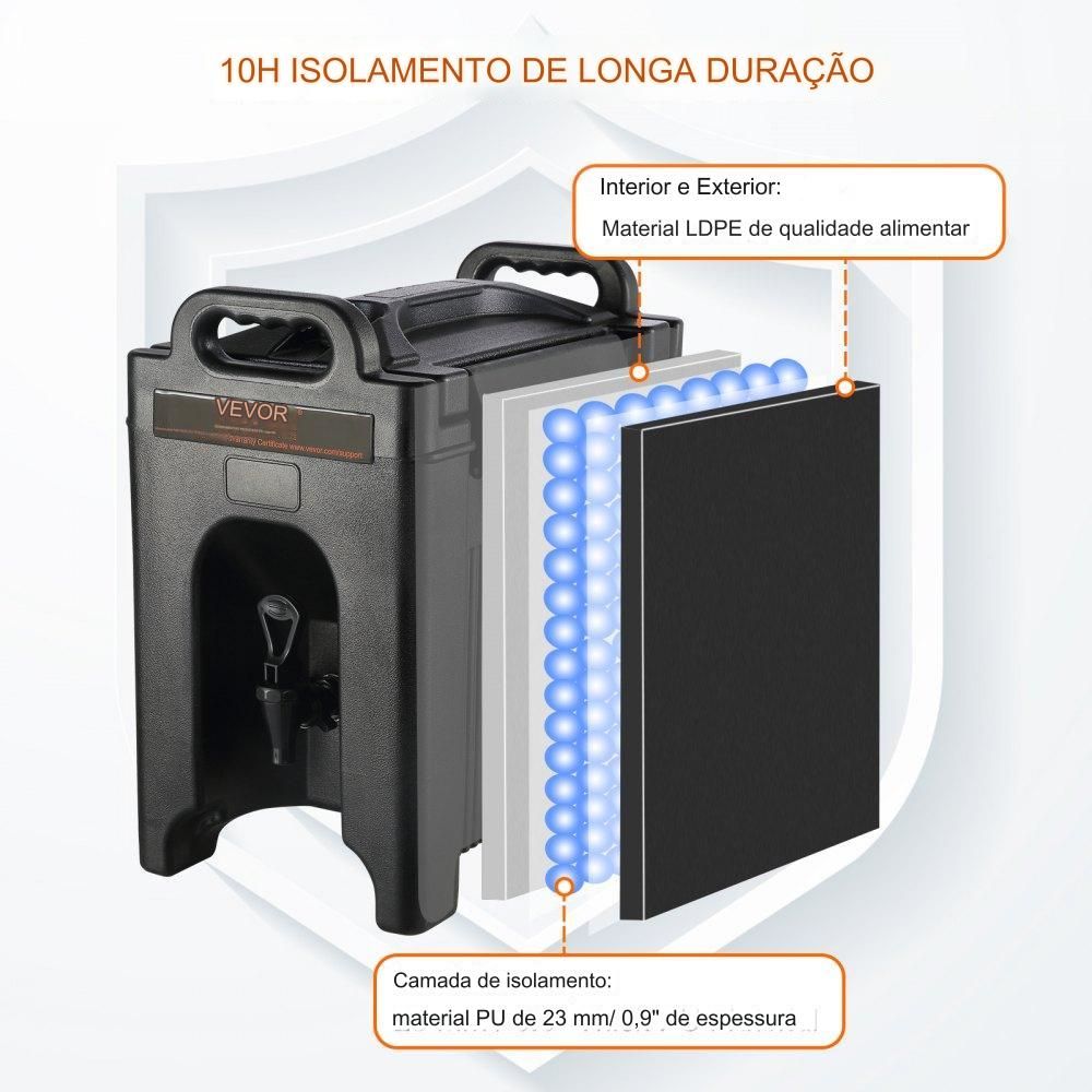 Dispensador de Bebidas Isolado (9.5L)