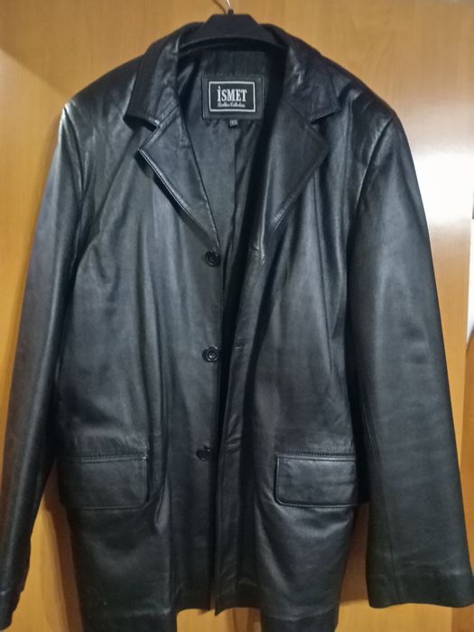 Мужской кожаный пиджак