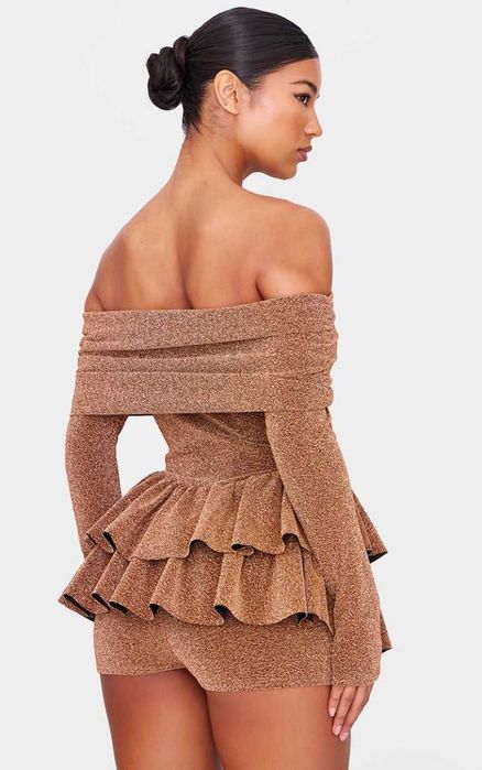 Золотий комбінезон з довгими рукавами PLT