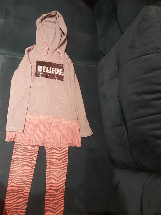 Tunika Coccodrillo 134+legginsy+bluza
