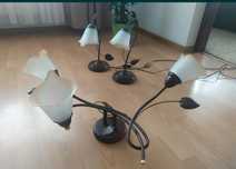 3 Lampy . Sufitowa żyrandol lampka Lampki nocne zestaw do sypialni
