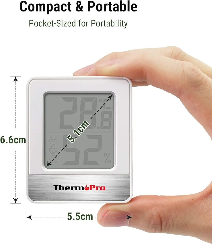 ThermoPro TP49 cyfrowy mini termometr z funkcją higrometru,