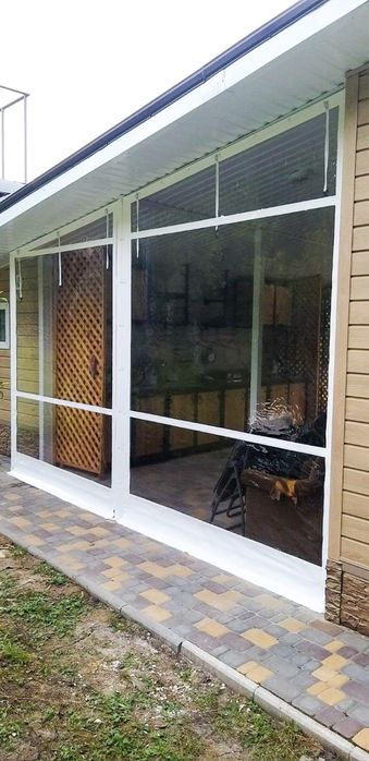 М’які вікна для альтанки, тераси, ПВХ тент, мягкие окна в беседку