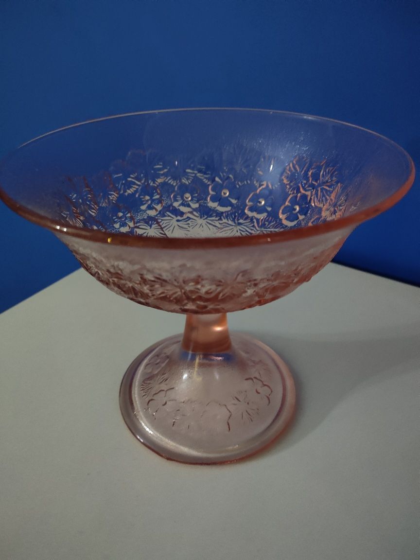 Patera miska misa kryształowa różowa