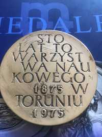 Medal 100 Lat Tow. Naukowego w Toruniu 1975. Mennica Państwowa