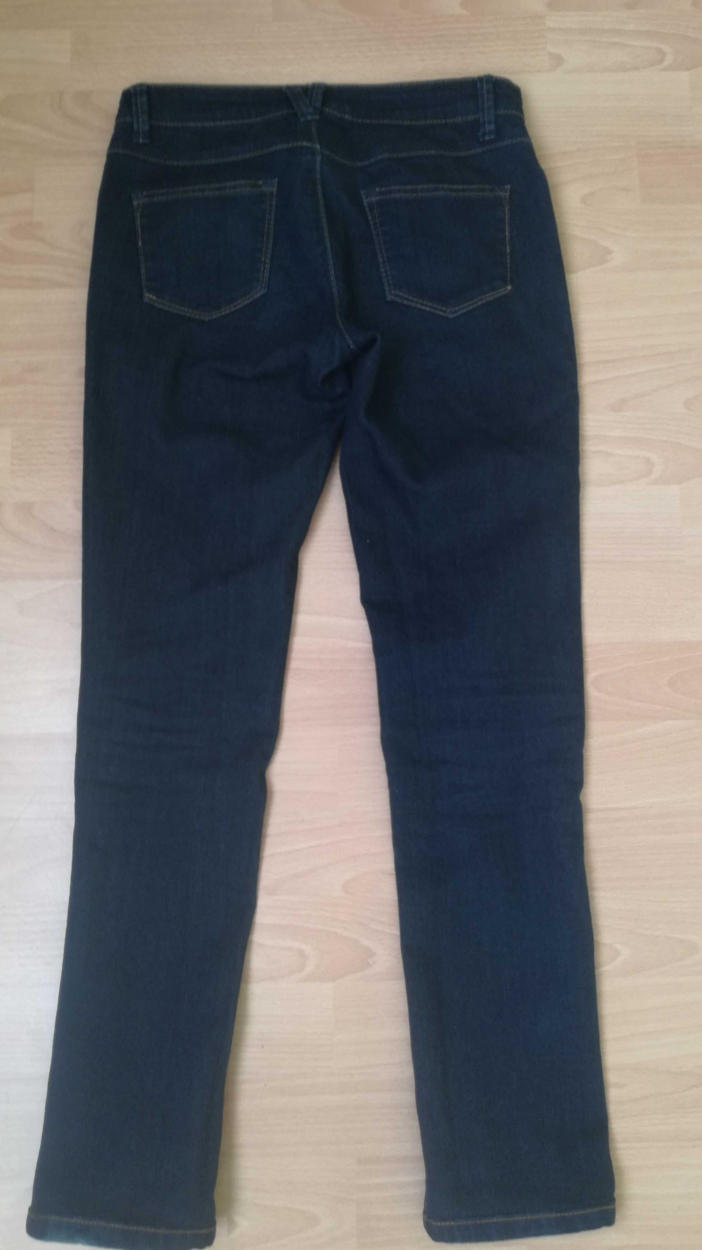 Spodnie jeansy H&M kol. granat XS/34, S/36