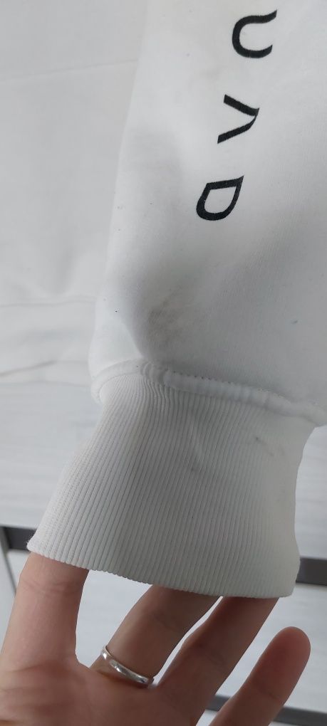 Bluza dresowa biała z kapturem L
