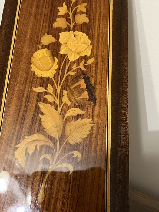 Obrazek zawieszka rękodzieło drewno intersjonowane vintage