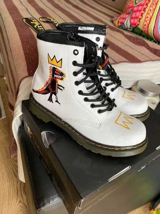 Детские кожаные мартинсы р 34-35 dr martens 460 JEAN-MICHEL BASQUIAT