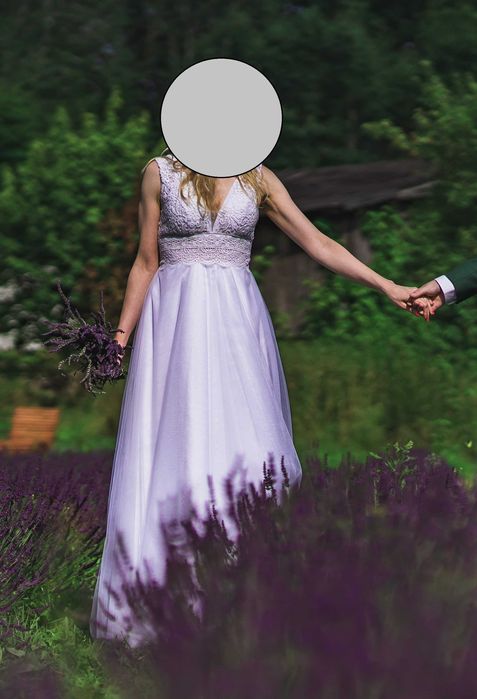 Suknia biała ślubna boho biel, roz. 38 / M/L