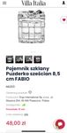 Nowy pojemnik szklany Puzderko sześcian 8,5 cm FABIO Villa Italia
