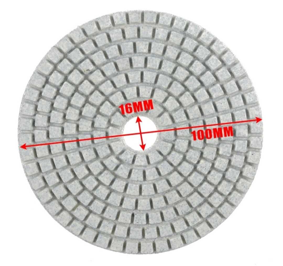 Zestaw Tarcze 7 Sztuk Diamentowe do Szlifowania Polerowania 100 mm
