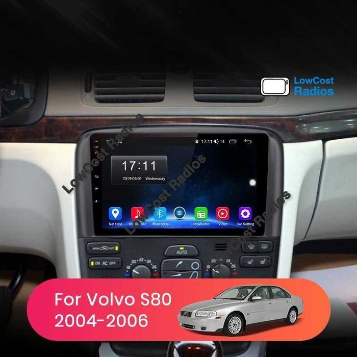 Auto Rádio 9' VOLVO S80 (2004 a 2010) | GPS ANDROID BT USB APPS WIFI