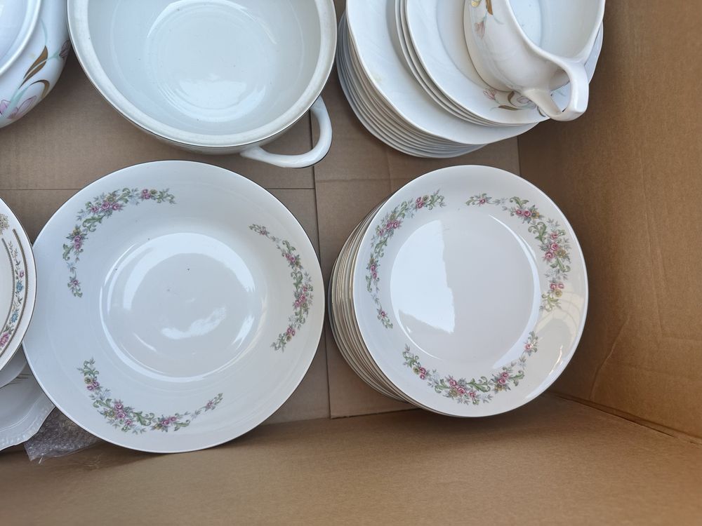 Zastawa stołowa porcelana talerze waza