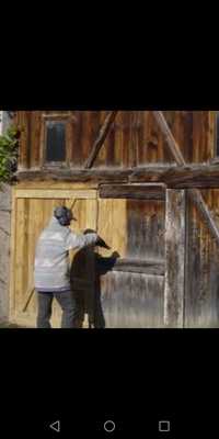 Piaskowanie sodowanie mobilne stali drzwi drewna metalu cegły