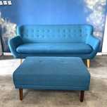Kanapa sofa turkusowa z podbóżkiem stan bdb
