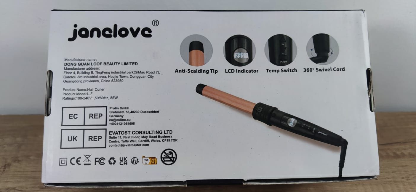 Lokówka do włosów 9-32 mm z różnymi końcówkami
