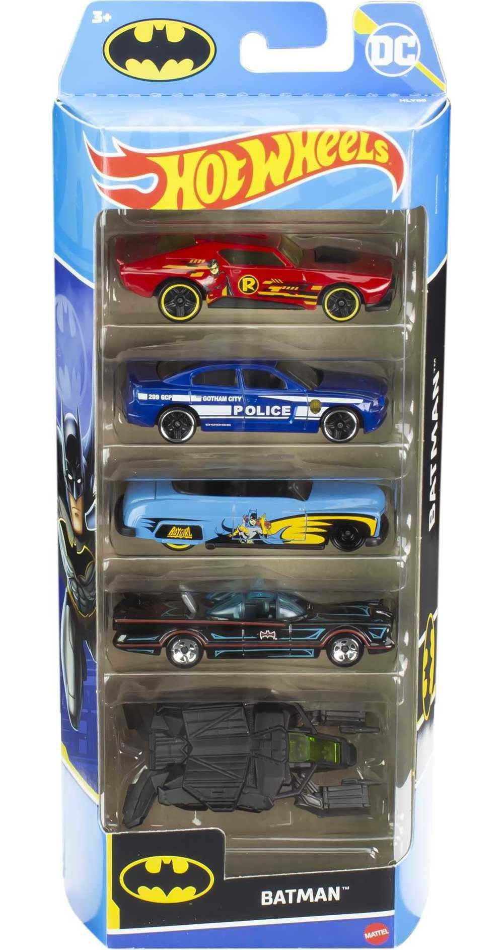 Hot Wheels Batman 5-Pack, мультиупаковка з 5 автомобілів BATMAN