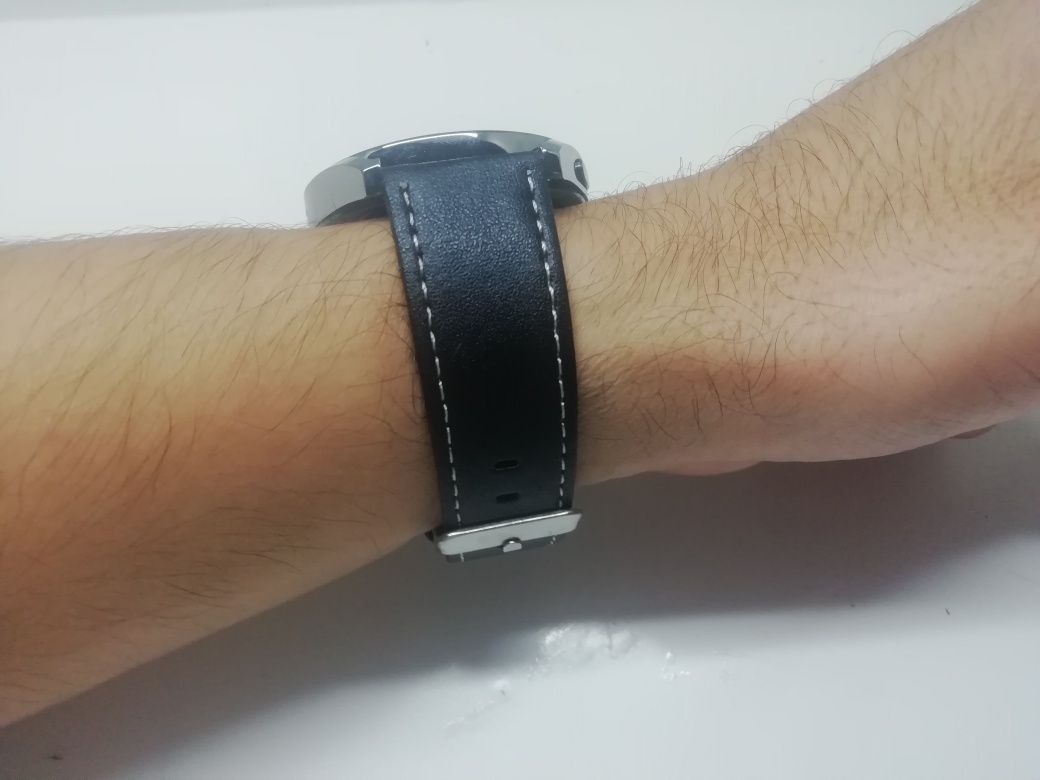 Bracelete em pele, 22mm  (Novo) Preta