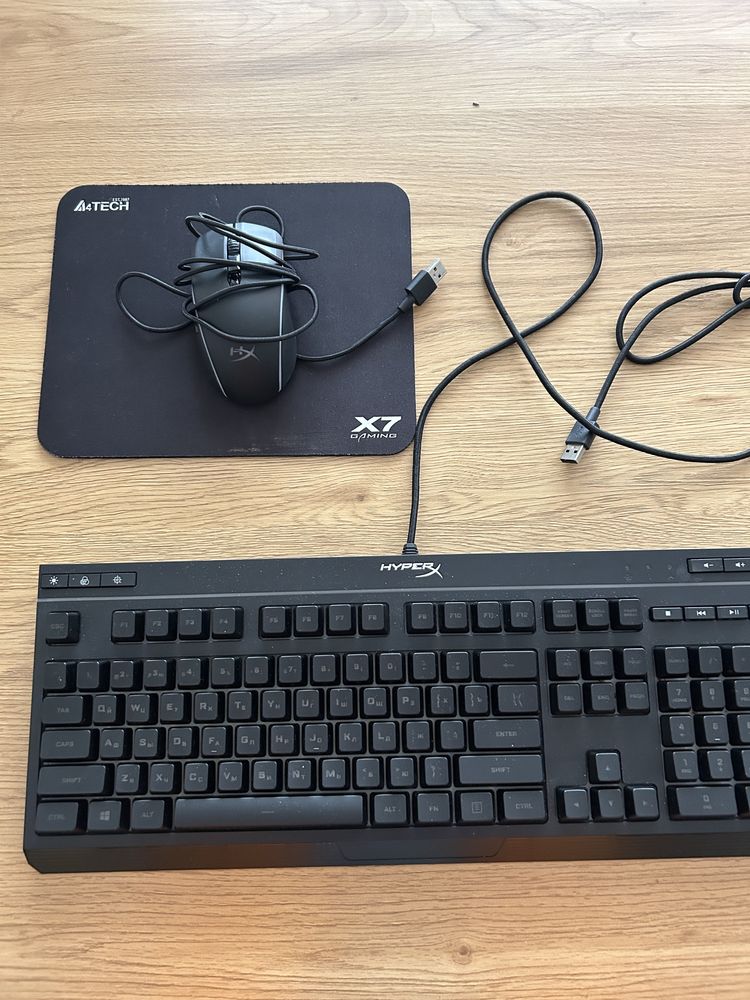 Клавіатура usb HyperX Alloy Core RGB + мишка