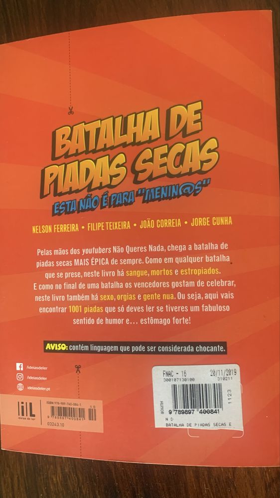 Livro Batalha de piadas secas