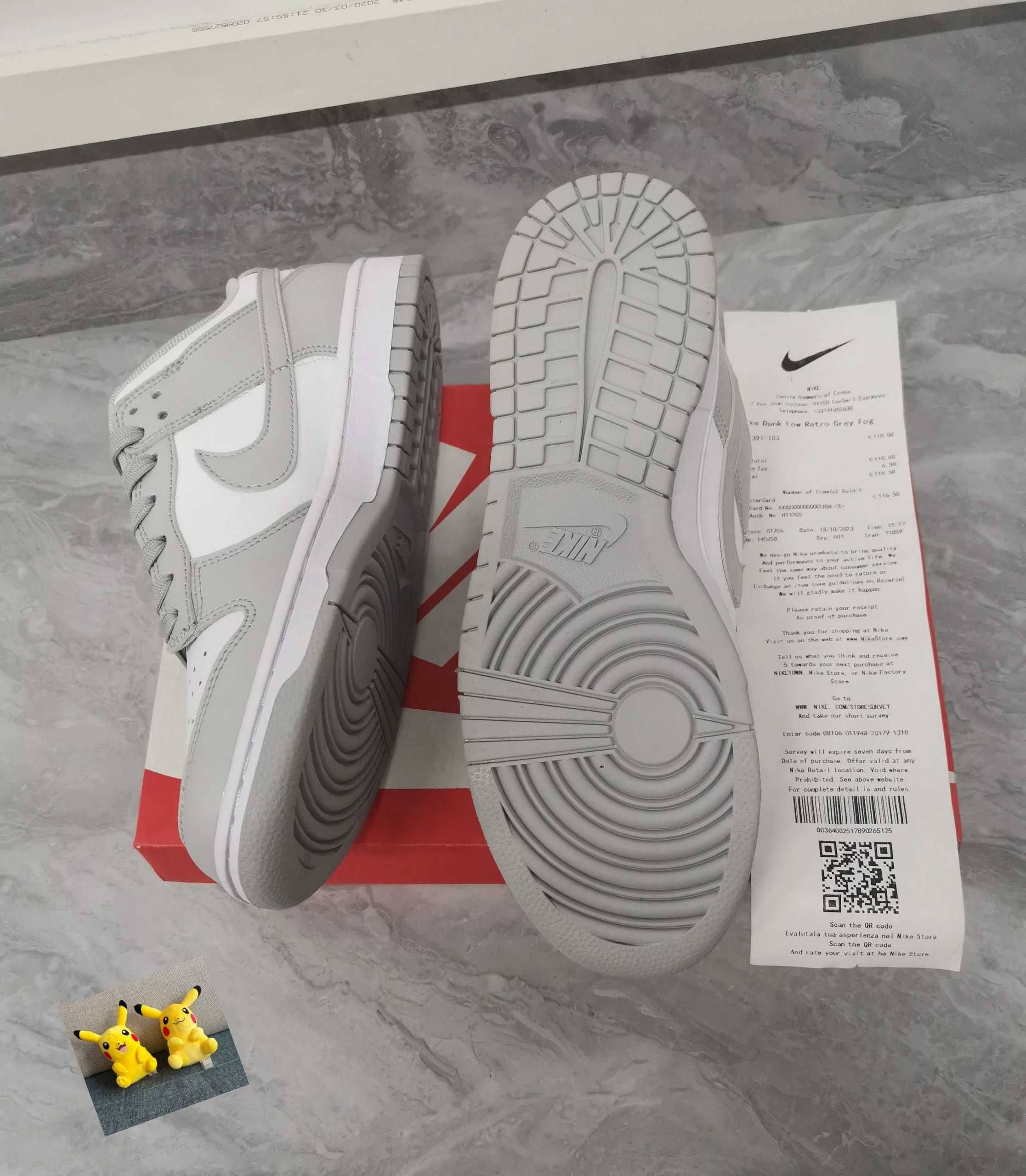 Nike Dunk Grey Blanc Fog Low taille 38