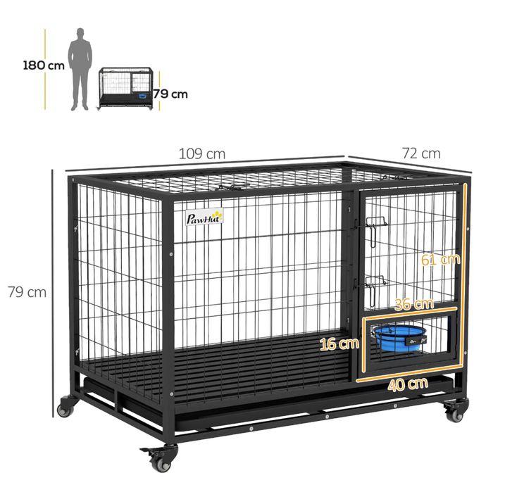 Crate com rodas e porta dupla - NOVO - PORTES GRÁTIS