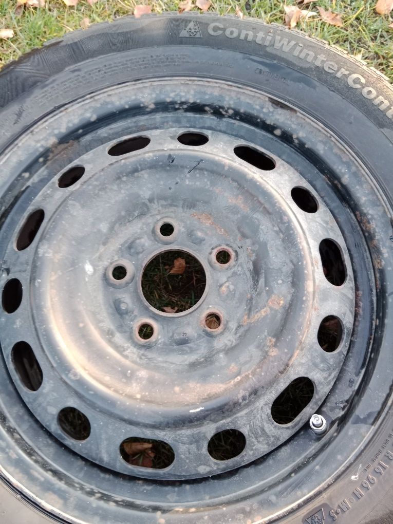 Opona zimowa ContiWinterContact z felgą stalową 205/60 R16 ET50 5x114.