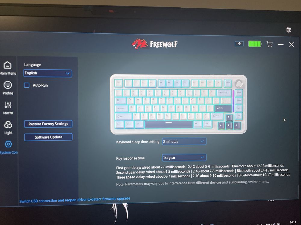 Клавіатура Freewolf F75 Black