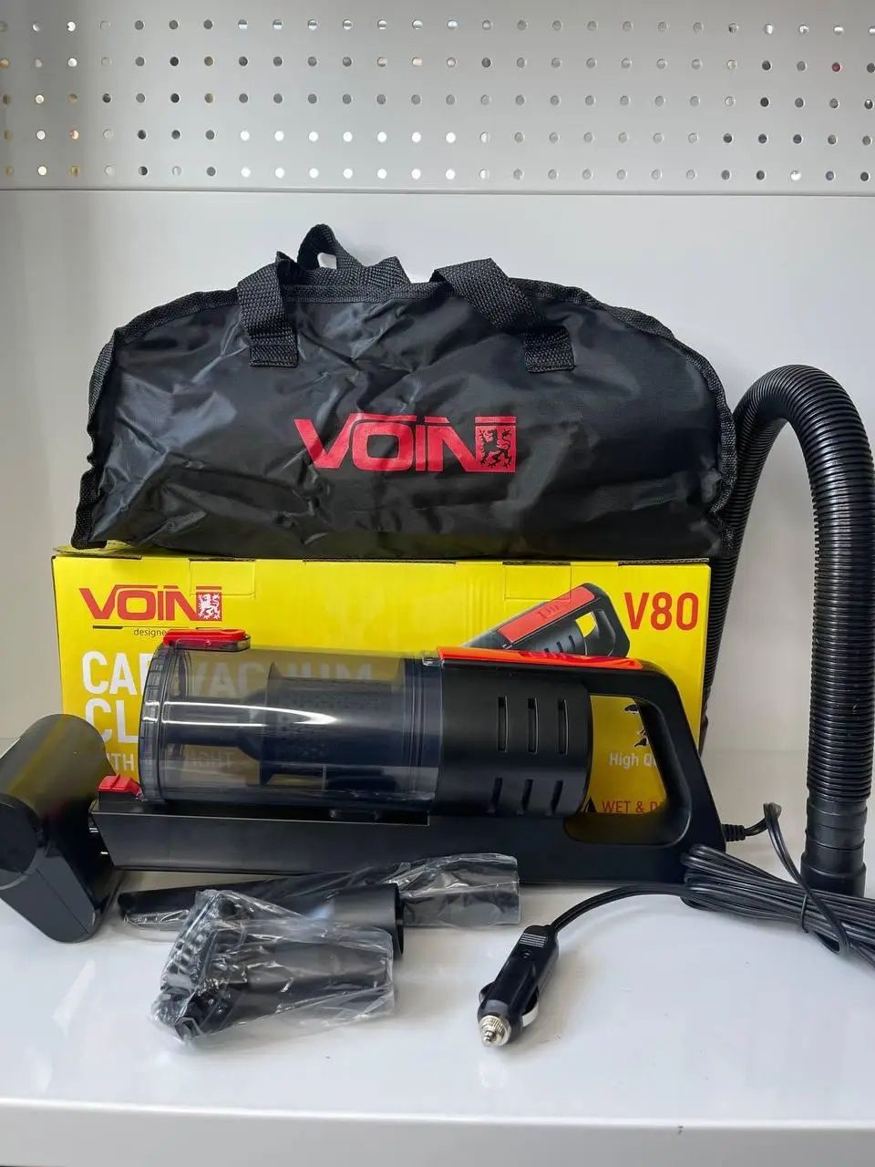 Автопилосос вологе та сухе чищення з турбо щіткою Voin V-80