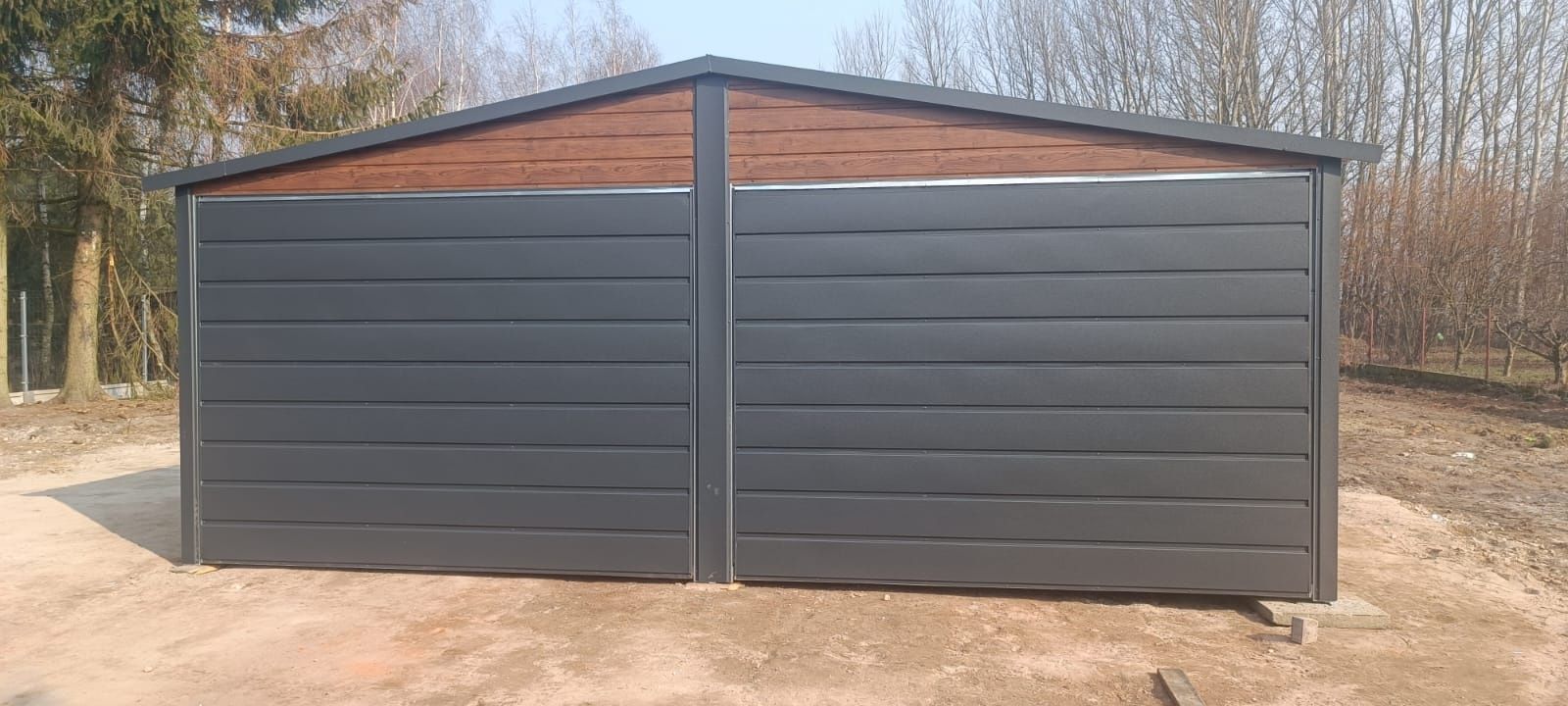 Garaze blaszaki garaz 6x6 plus wiata