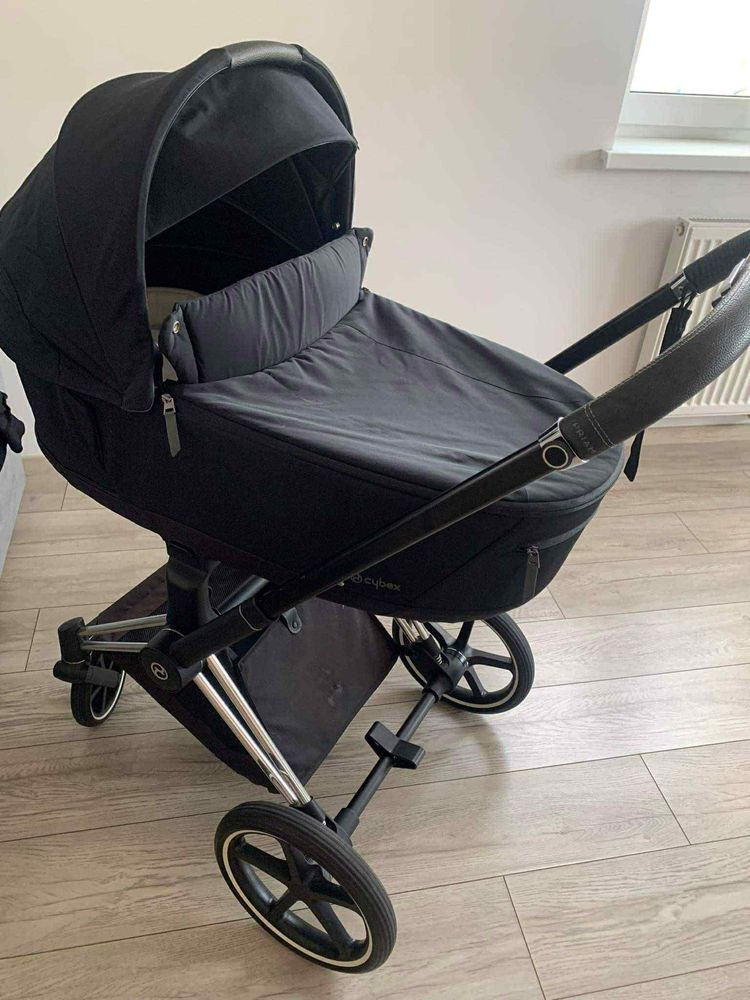Cybex Priam 4.0 2w1 gondola spacerówka deep black czarny gratis folia