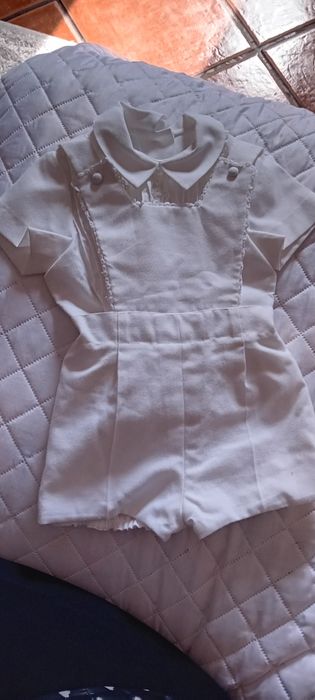 Fato cerimónia ou batizado todo branco para meninos  até  2 anos