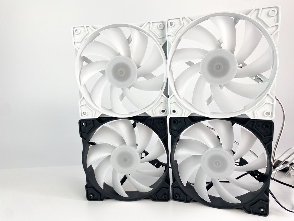 Корпусний Кулер Вентилятор 120mm RGB Охолодження для ПК Black/White