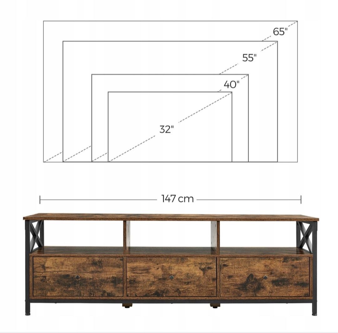 Szafka RTV, Vintage, Loft, Industrial.