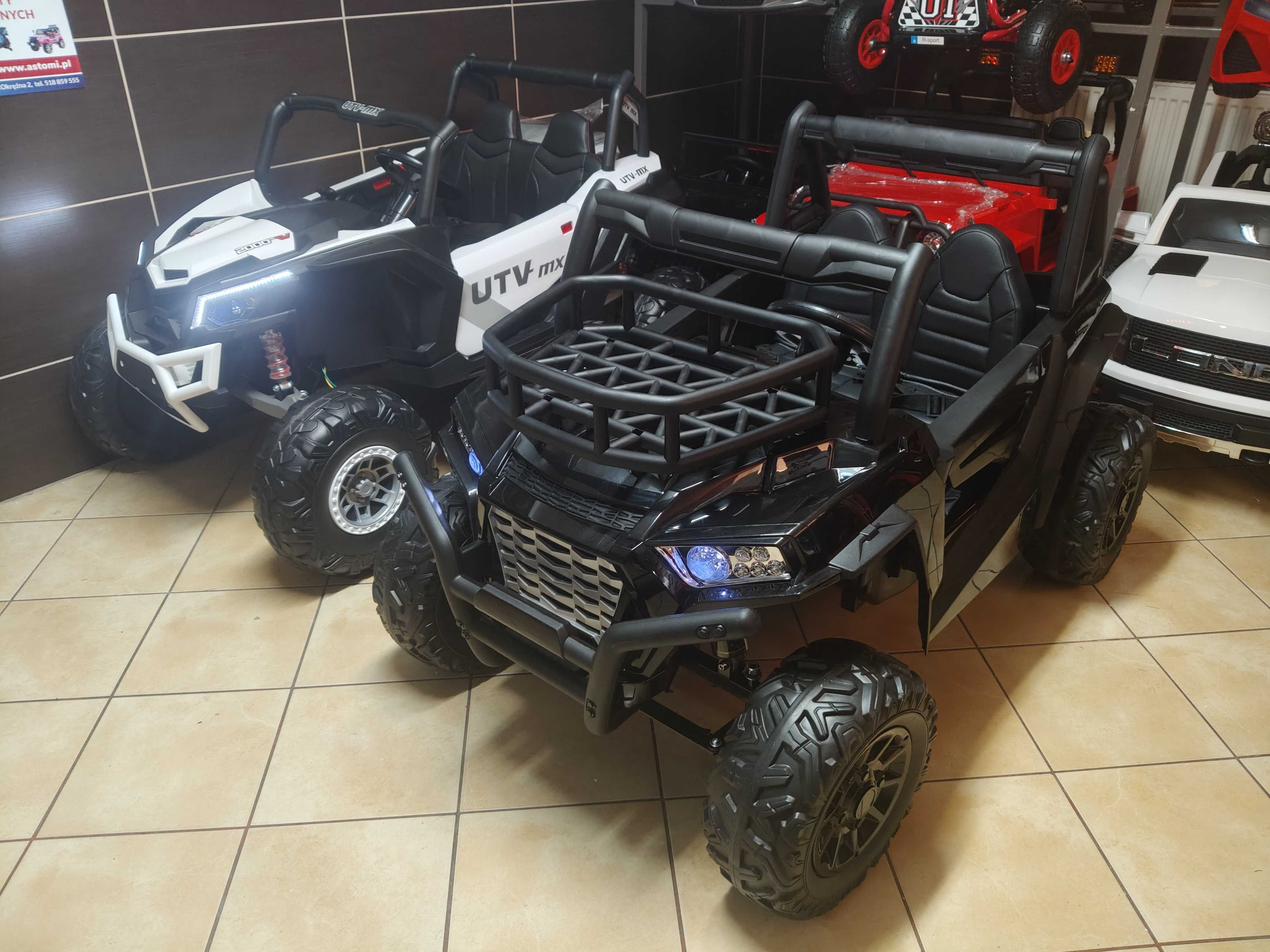 Buggy UTV SUPER MUSTER na akumulator dla dzieci Czarne