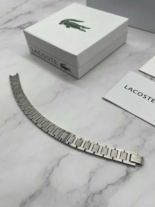 Bransoleta Meska Lacoste Metropole Nowa Srebrna