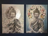 Telas - Quadros - Buda - Pintado à Mão