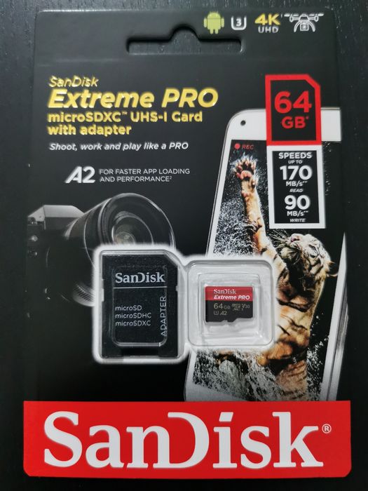Sandisk extreme pro 64Gb 170mb/s 4k