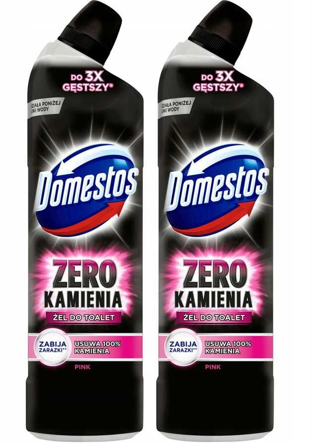 Domestos Zero Kamienia Pink Żel do WC 2 x 750ml