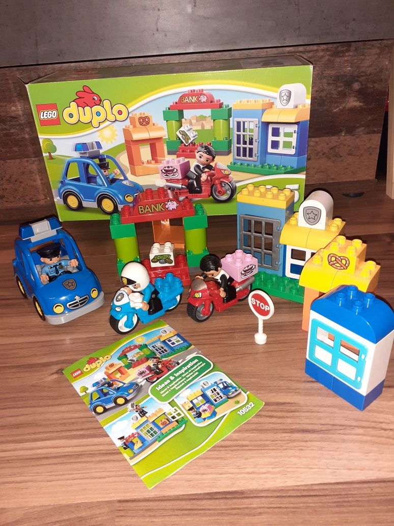 Lego Duplo posterunek policji złodziej 10532 policjant na motorze10900